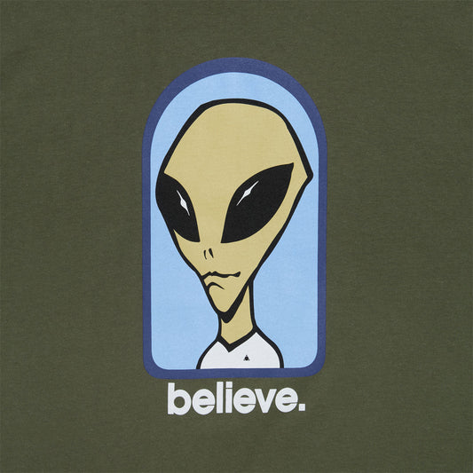 Alien Workshop Believe T-Shirt - Fatigue Green
