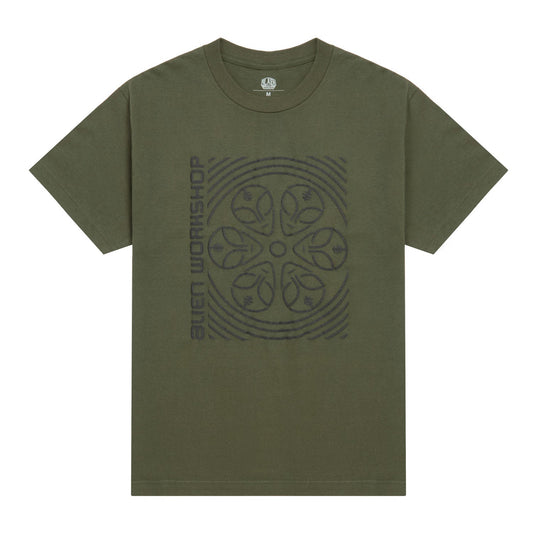 Alien Workshop Watcher Wheel T-Shirt - Fatigue Green
