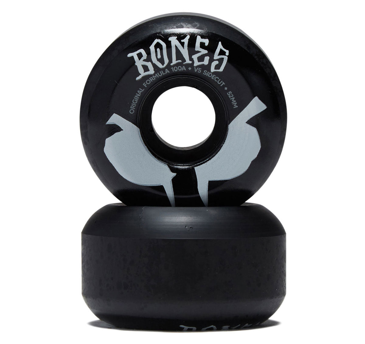 Bones 100s Sidecuts 100a V5 Sidecut Skateboard Wheels - Black 2026 - 52mm