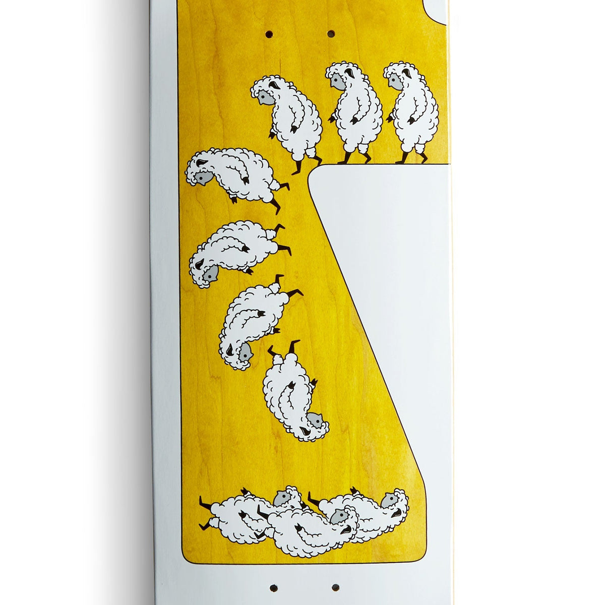Alien Workshop Wake The Sheeple Skateboard Deck - White/Assorted Stains - 8.44"