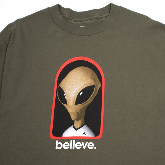 Believe Reality T-Shirt Olive Green