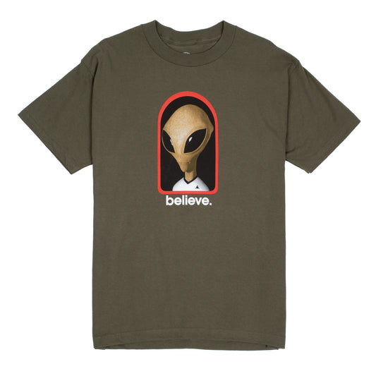Believe Reality T-Shirt Olive Green