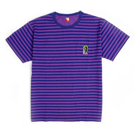 AWS X Dinosaur Jr Green Mind Striped Pocket T-Shirt
